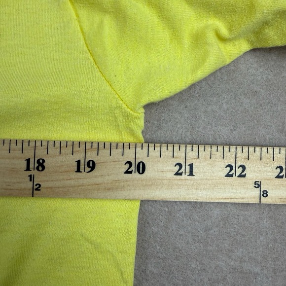 Vintage Screen Stars T-shirt‎ Mens L Yellow 1987 Country Run Graphics 80s SS USA - Picture 6 of 10